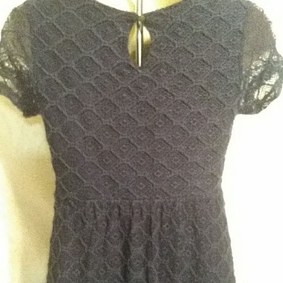 Ten Sixty Sherman Girls Beautiful Navy Lace Dress - Picture 4 of 6
